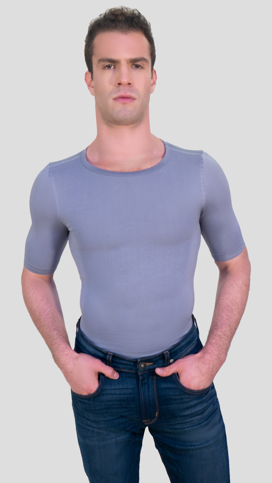 Sculpting Shapewear T-Shirt by I LOVE SHAPE USA – X-Back Support & Compression (S–XL)