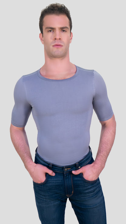 Sculpting Shapewear T-Shirt by I LOVE SHAPE USA – X-Back Support & Compression (S–XL)