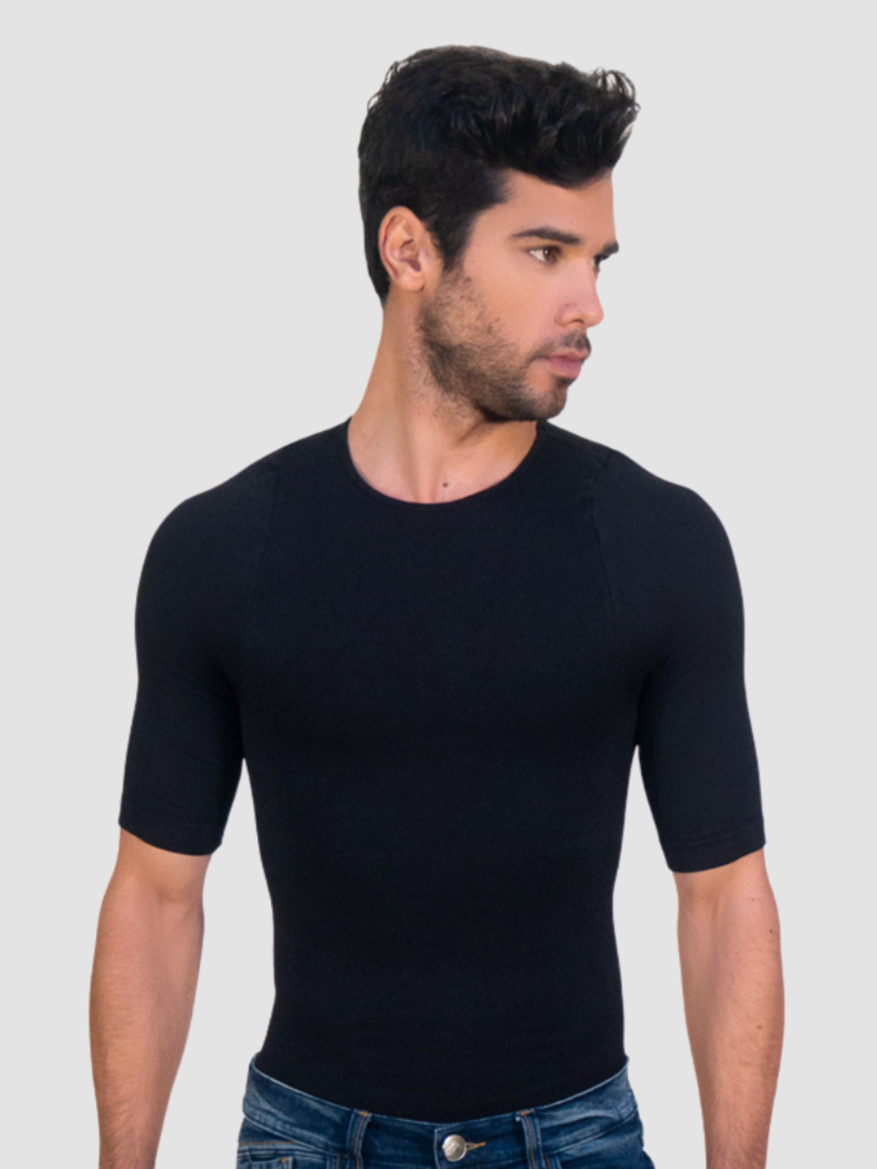 Sculpting Shapewear T-Shirt by I LOVE SHAPE USA – X-Back Support & Compression (S–XL)