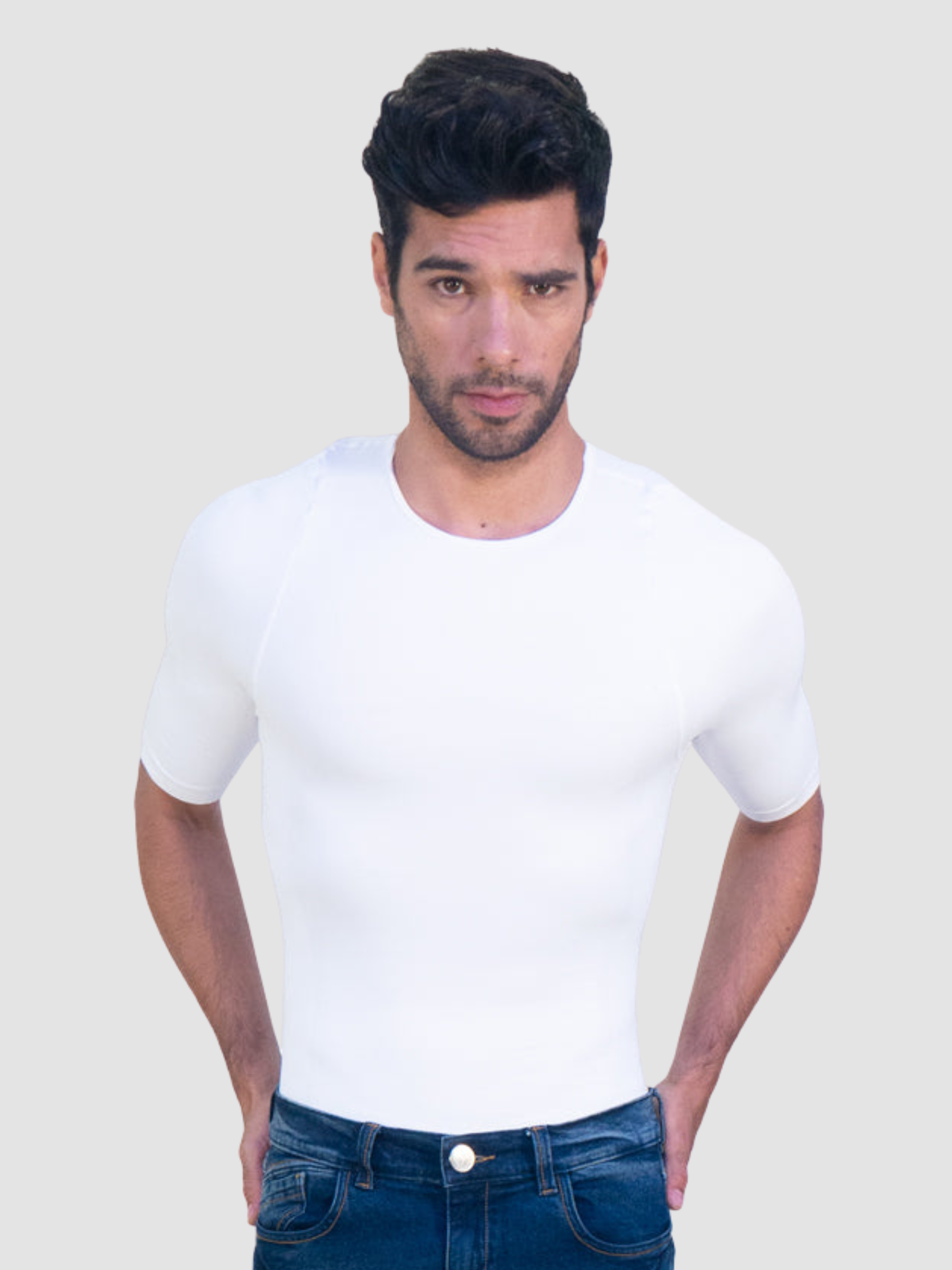 Sculpting Shapewear T-Shirt by I LOVE SHAPE USA – X-Back Support & Compression (S–XL)