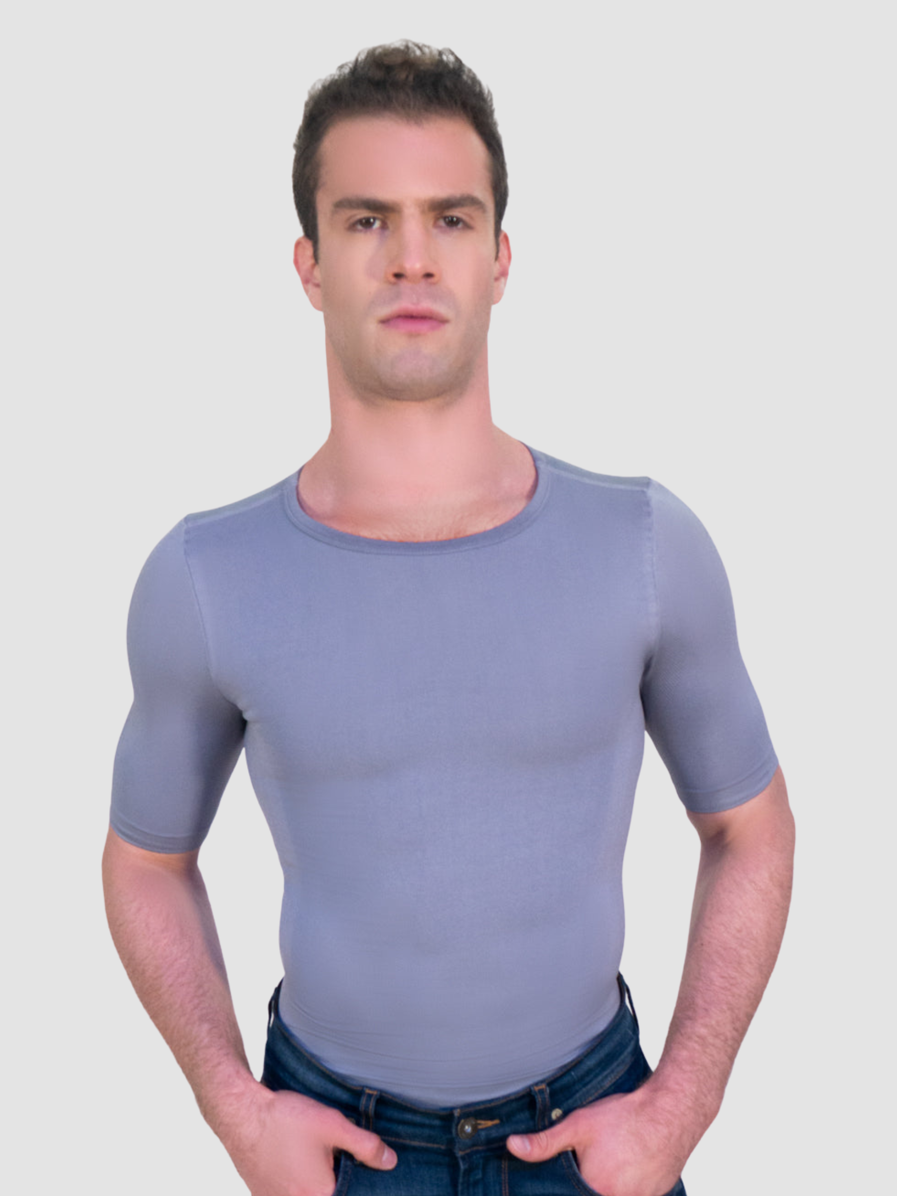 Sculpting Shapewear T-Shirt by I LOVE SHAPE USA – X-Back Support & Compression (S–XL)